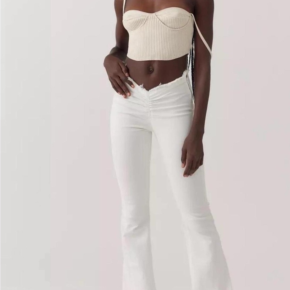 BDG White Flare Wide Leg Jeans
